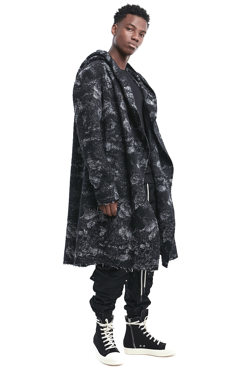JACQUARD CLOTH COAT - MIXED HEMP
