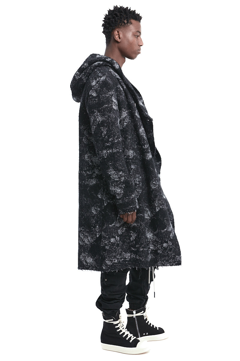 JACQUARD CLOTH COAT - MIXED HEMP