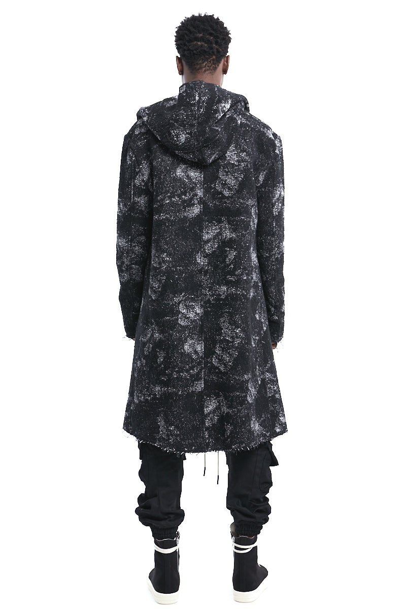 JACQUARD CLOTH COAT - MIXED HEMP