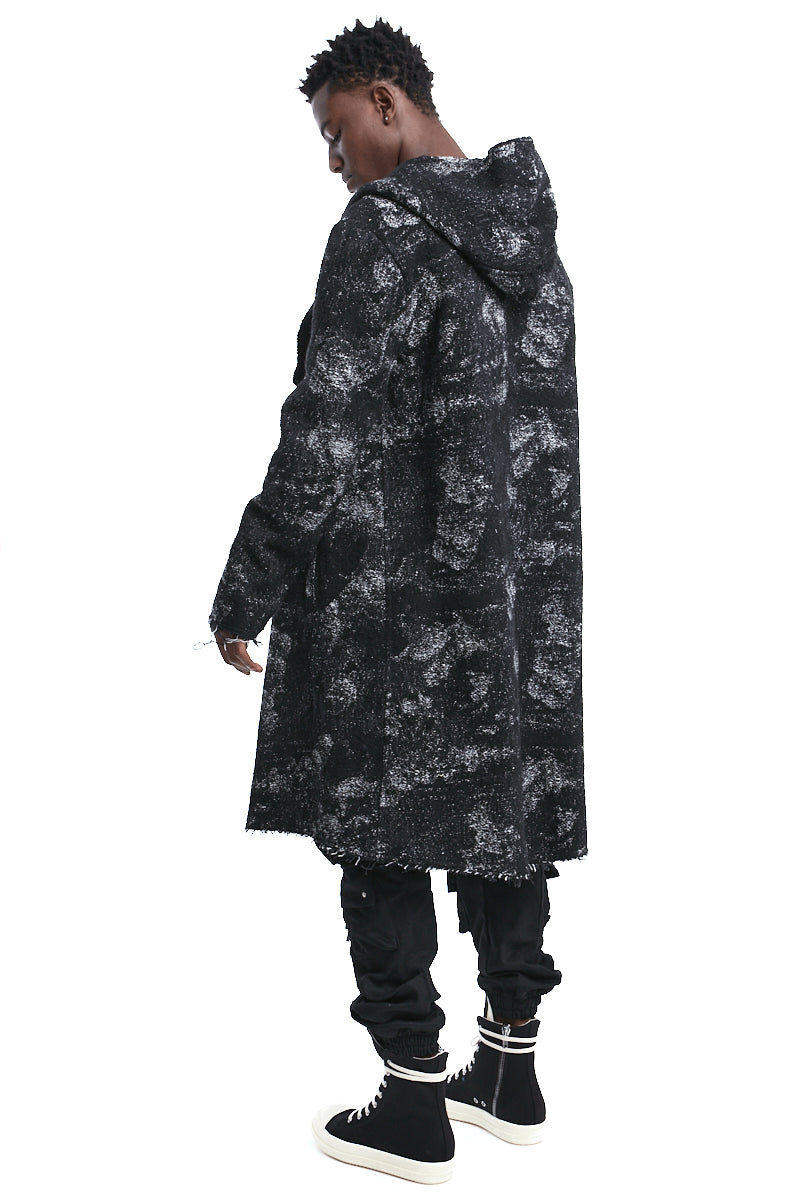 JACQUARD CLOTH COAT - MIXED HEMP