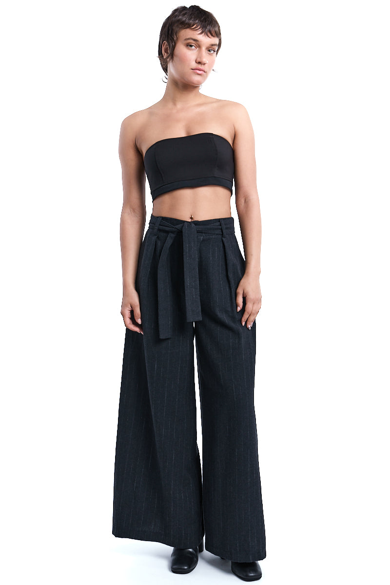 PINSTRIPE WIDE PANTS