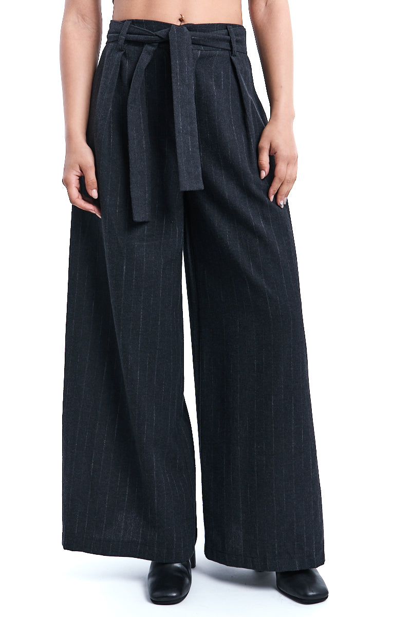 PINSTRIPE WIDE PANTS