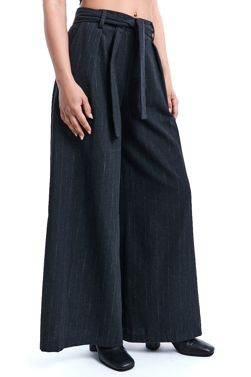 PINSTRIPE WIDE PANTS