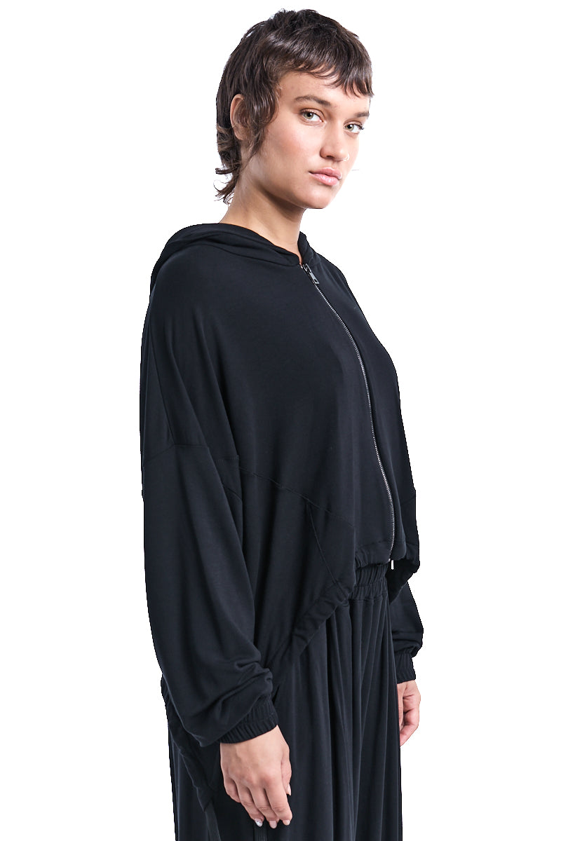 BAMBOO BLEND ZIPPED LIGHT JACKET