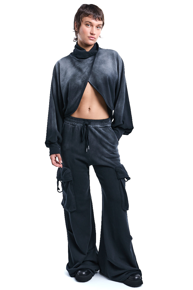 DYED FLEECE CROP TOP JERSEY