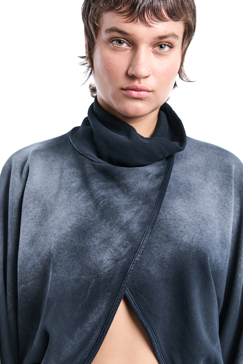 DYED FLEECE CROP TOP JERSEY