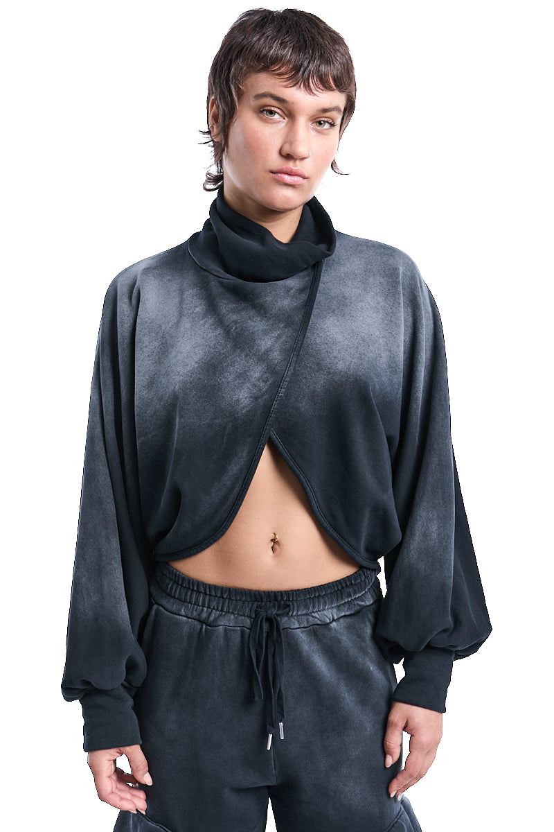 DYED FLEECE CROP TOP JERSEY