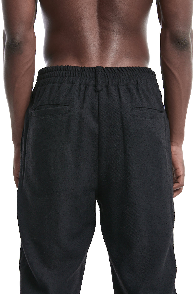 REGULAR FIT BOUCLE TROUSERS