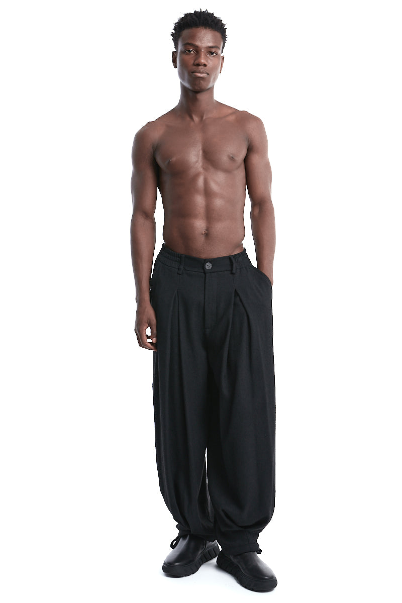 OVER BOUCLE TROUSERS