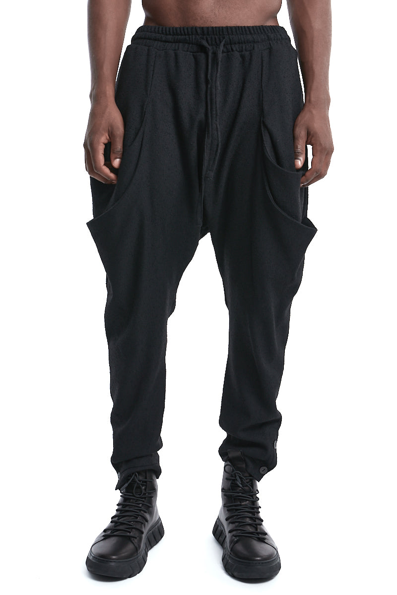 SIDE POCKETS BOUCLE TROUSERS