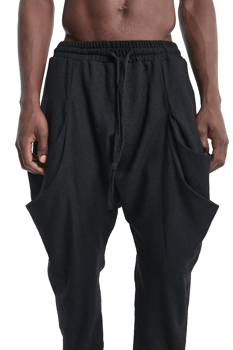 SIDE POCKETS BOUCLE TROUSERS