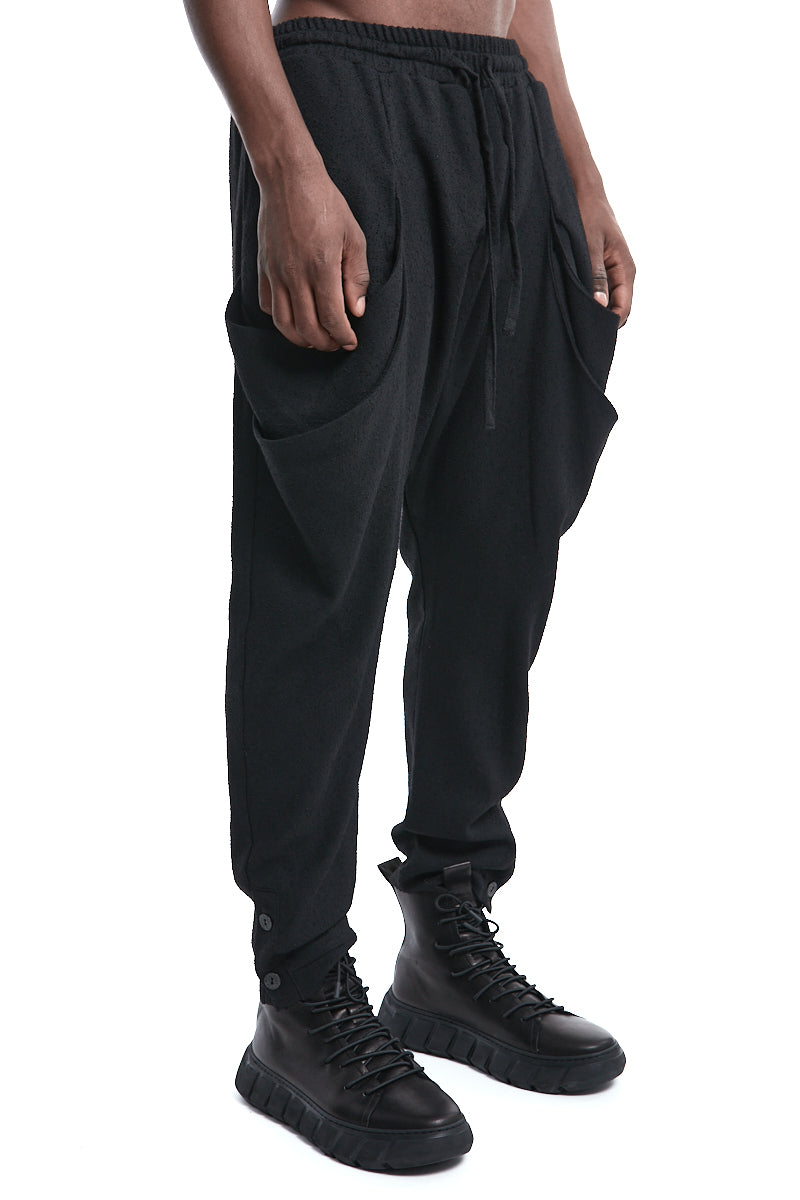SIDE POCKETS BOUCLE TROUSERS