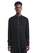 REGULAR FIT BLACK DOUBLE GAUZE VISCOSE SHIRT