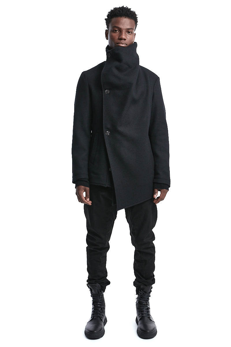 HIGH NECK WOOL COAT