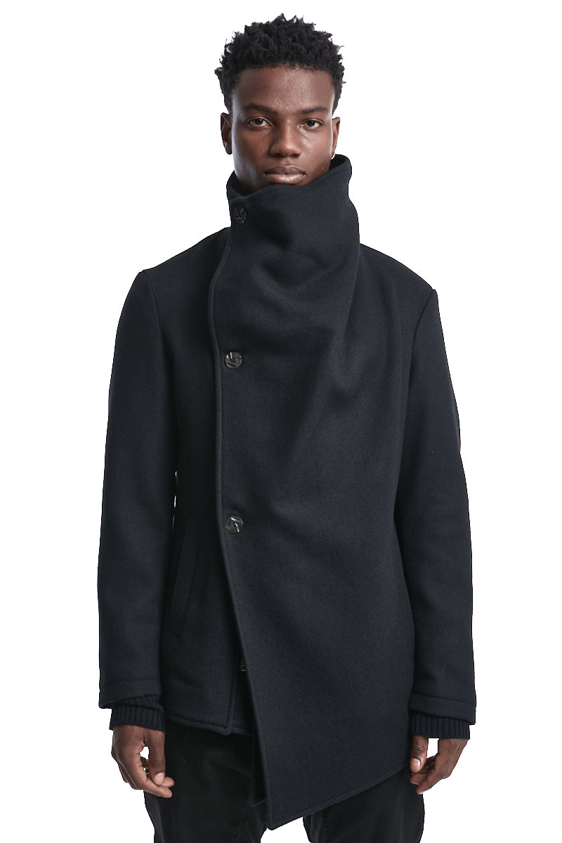 HIGH NECK WOOL COAT