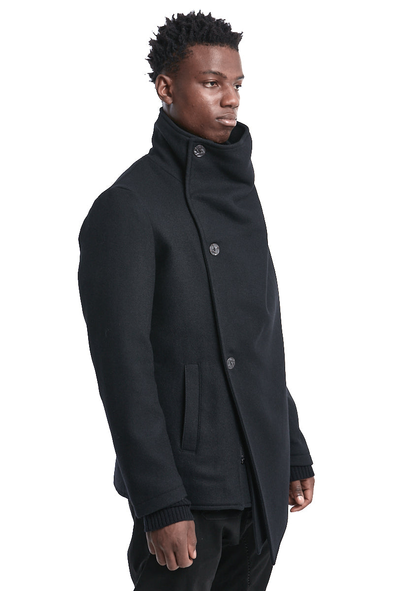 HIGH NECK WOOL COAT