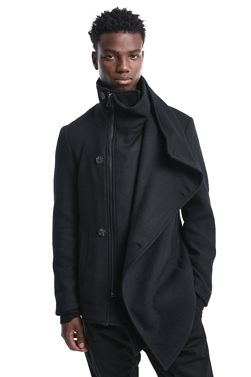HIGH NECK WOOL COAT