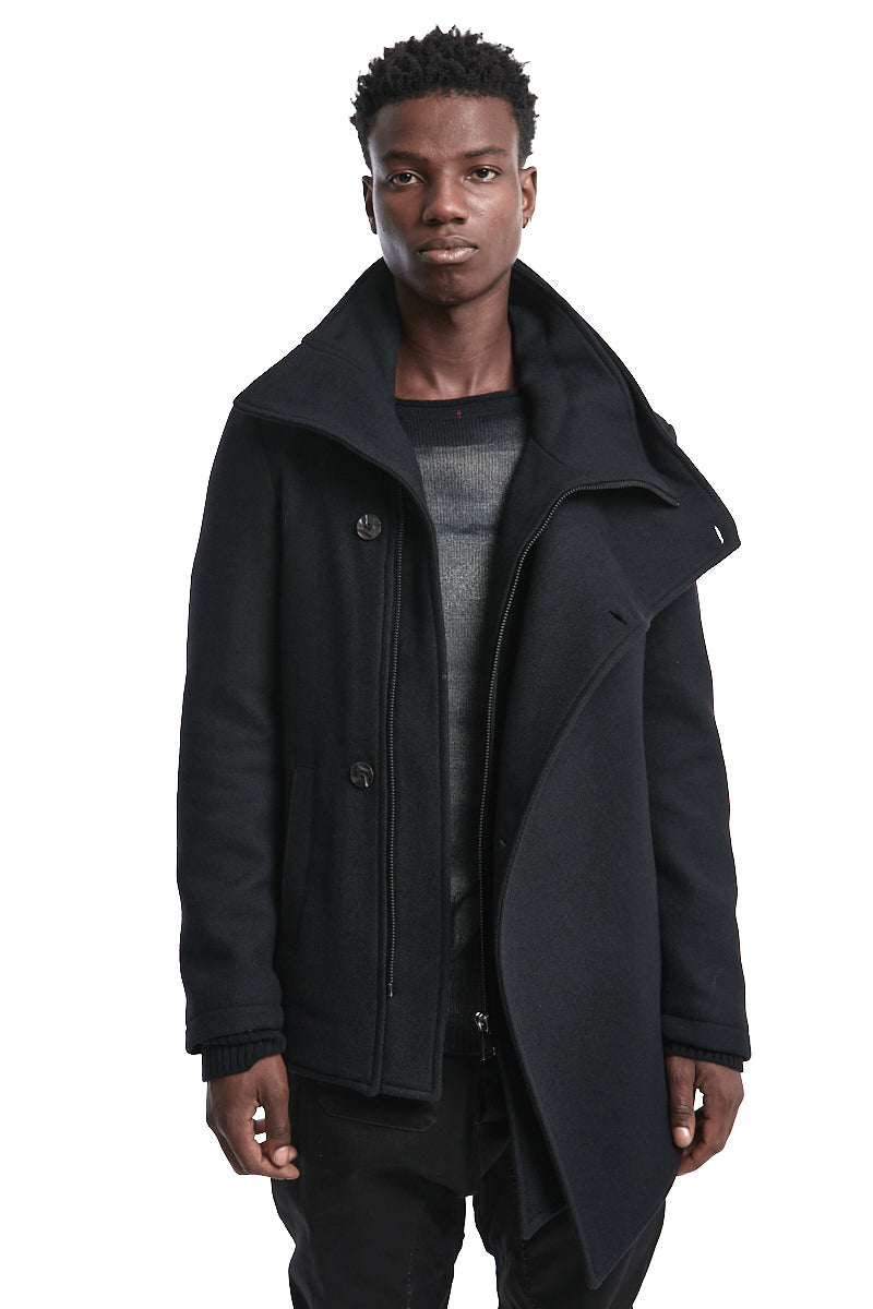 HIGH NECK WOOL COAT