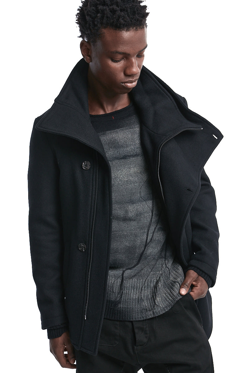 HIGH NECK WOOL COAT