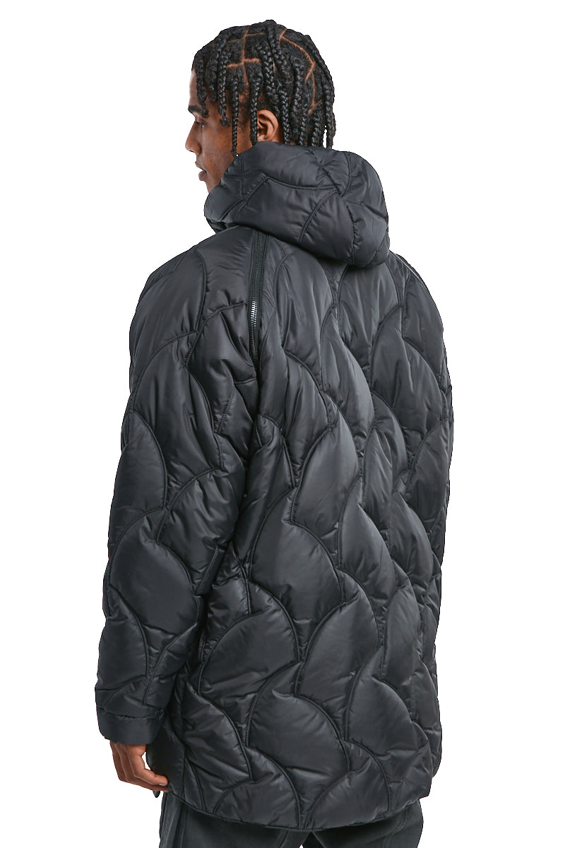 BLACK CONVERTIBLE DOWN JACKET