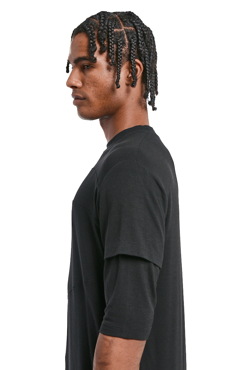 BLACK JERSEY VISCOSE TEE