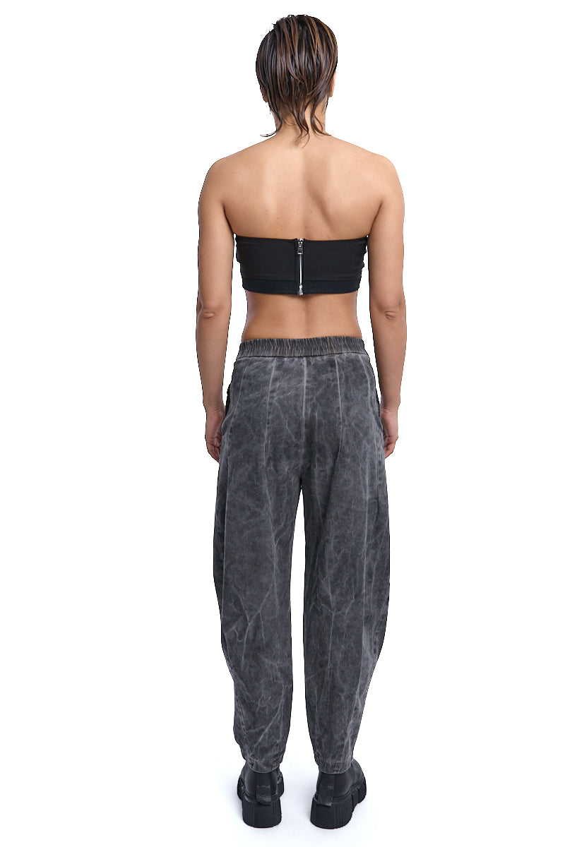 MUD COLD-DYED BALLOON TROUSERS