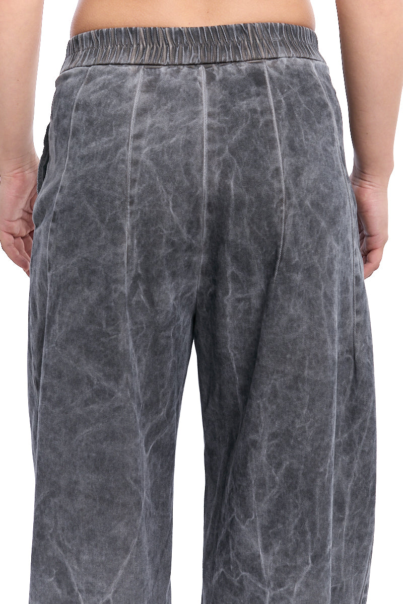 MUD COLD-DYED BALLOON TROUSERS