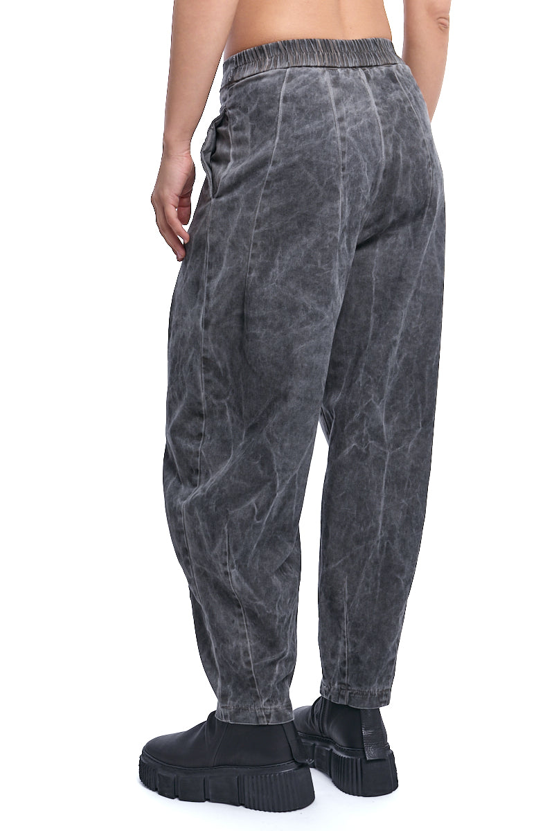 MUD COLD-DYED BALLOON TROUSERS
