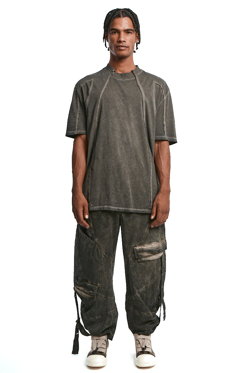 MUD OVERSIZED COTTON COLD-DYED T-SHIRT