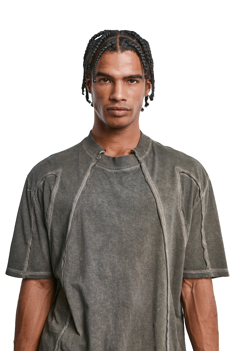 MUD OVERSIZED COTTON COLD-DYED T-SHIRT