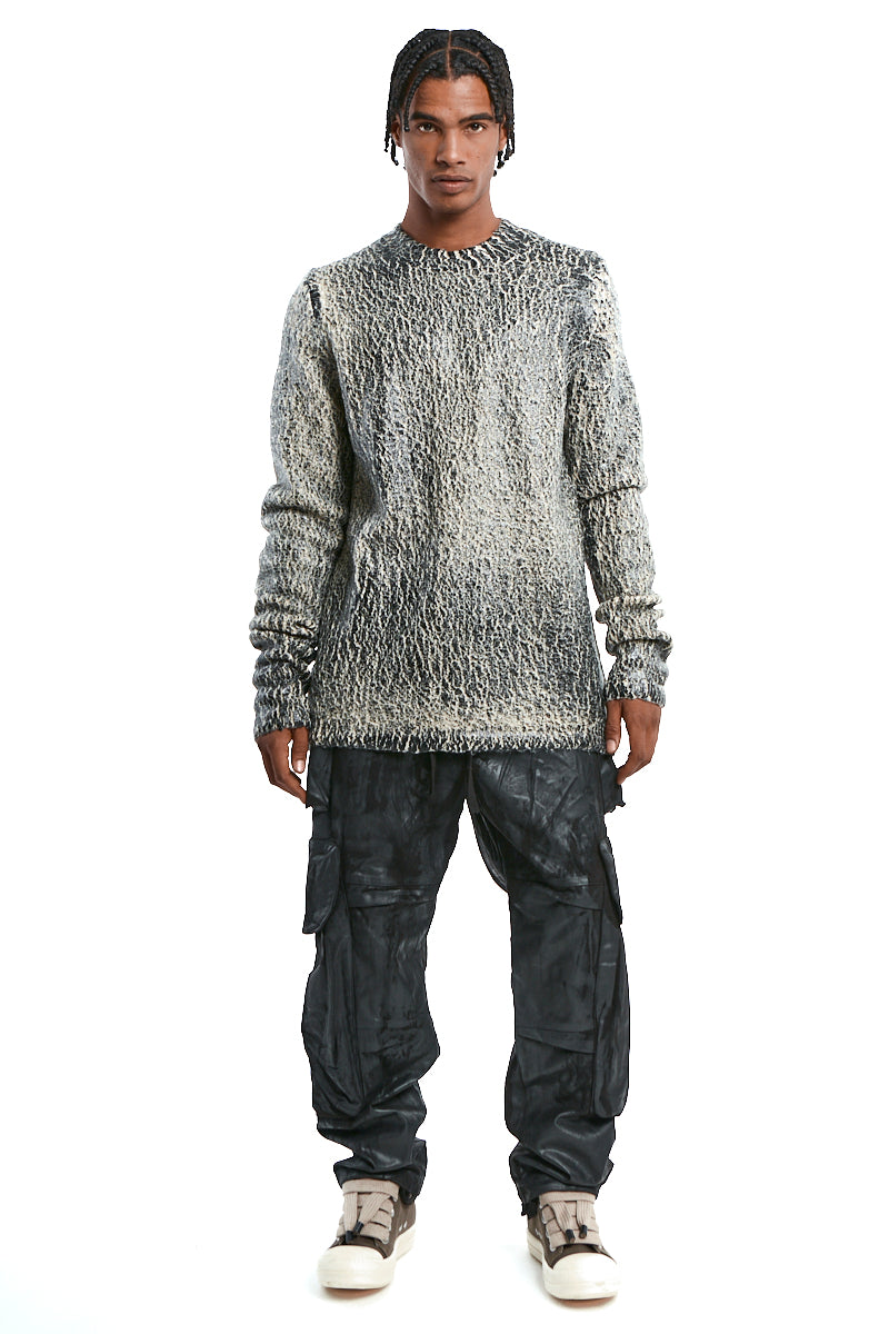 SWEATER LONG BOUCLE COATED BEIGE