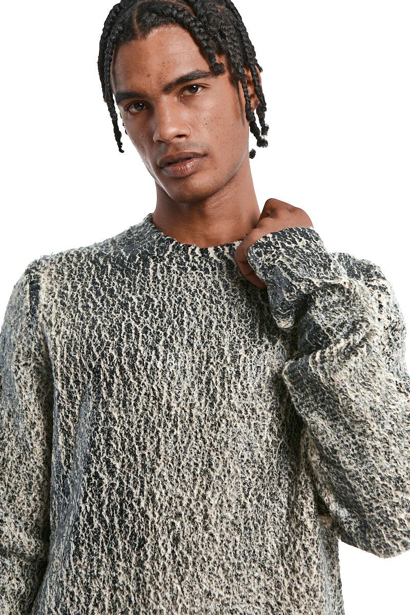 SWEATER LONG BOUCLE COATED BEIGE