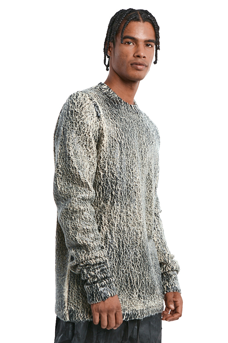 SWEATER LONG BOUCLE COATED BEIGE