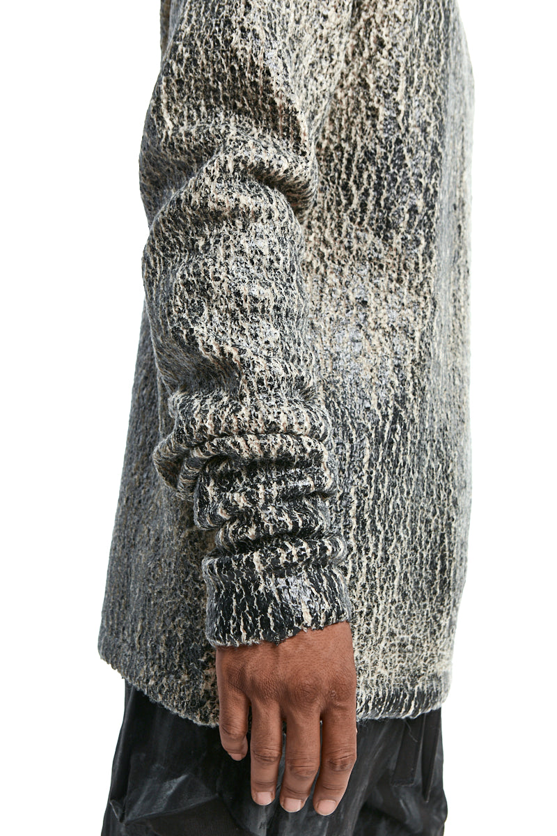 SWEATER LONG BOUCLE COATED BEIGE