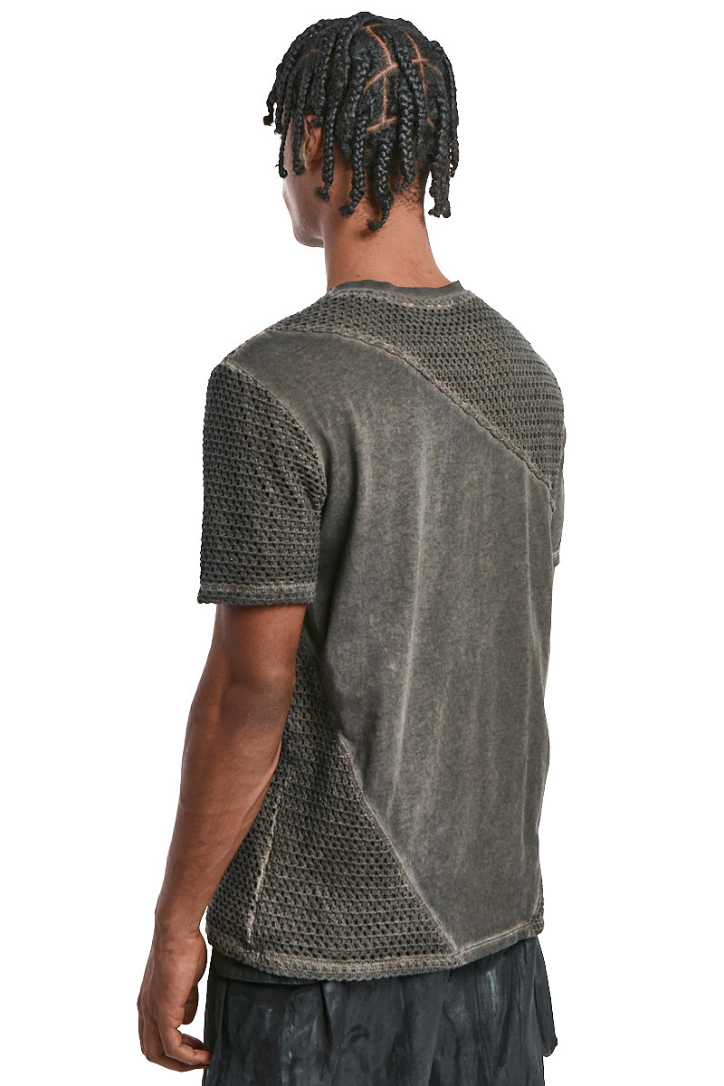 MUD MESH COTTON COLD-DYED T-SHIRT