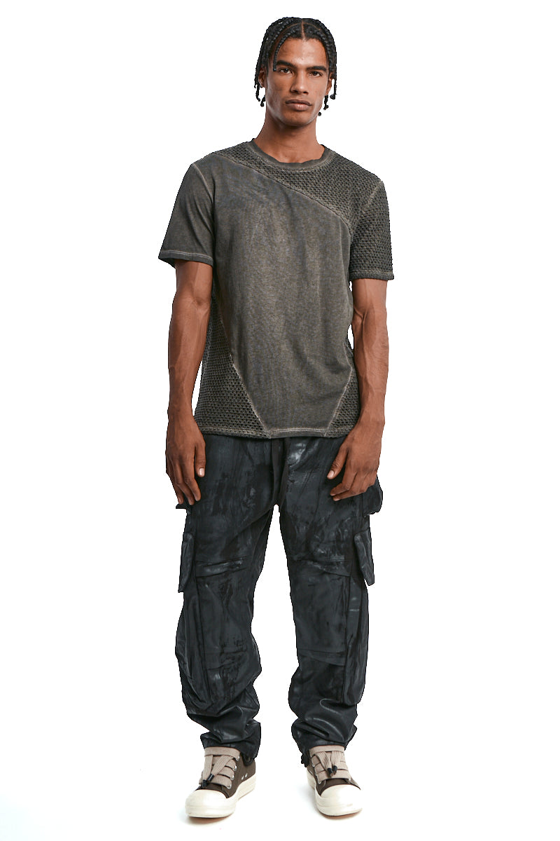 MUD MESH COTTON COLD-DYED T-SHIRT