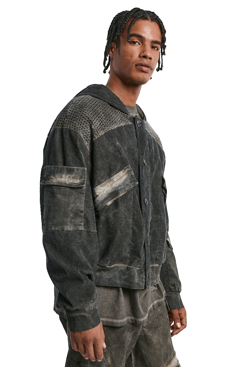 MUD MESH COLD-DYED JACKET