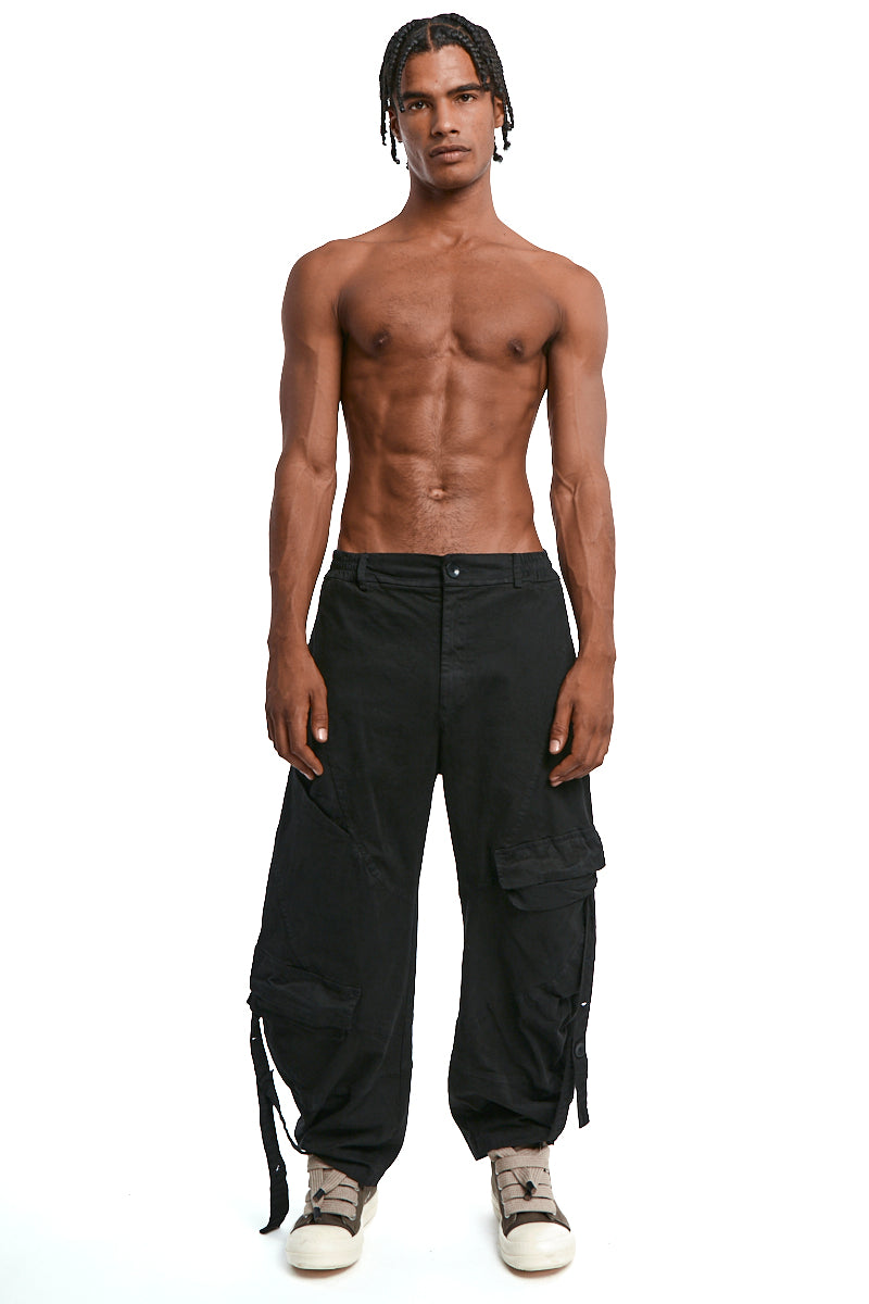 BLACK BALLOON COTTON COLD-DYED CARGO TROUSERS