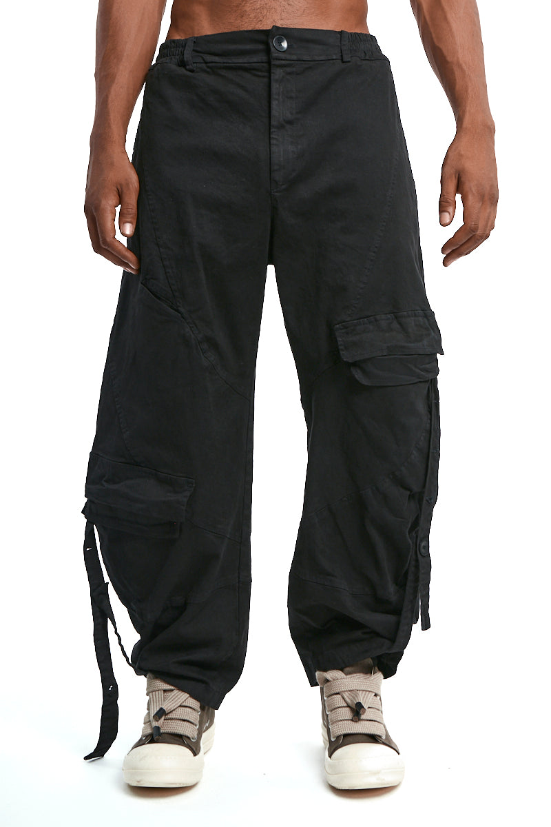 BLACK BALLOON COTTON COLD-DYED CARGO TROUSERS