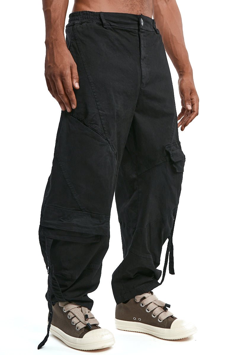 BLACK BALLOON COTTON COLD-DYED CARGO TROUSERS
