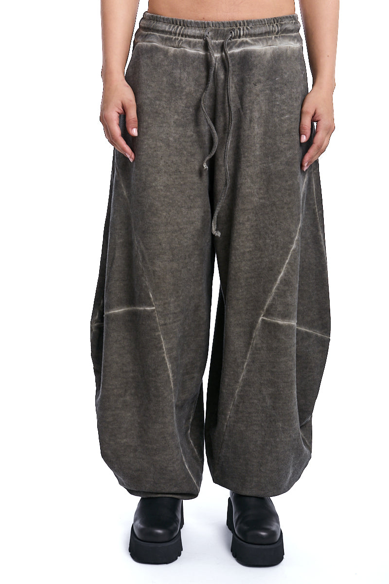 COLD BEIGE BALLOON FLEECE TROUSERS