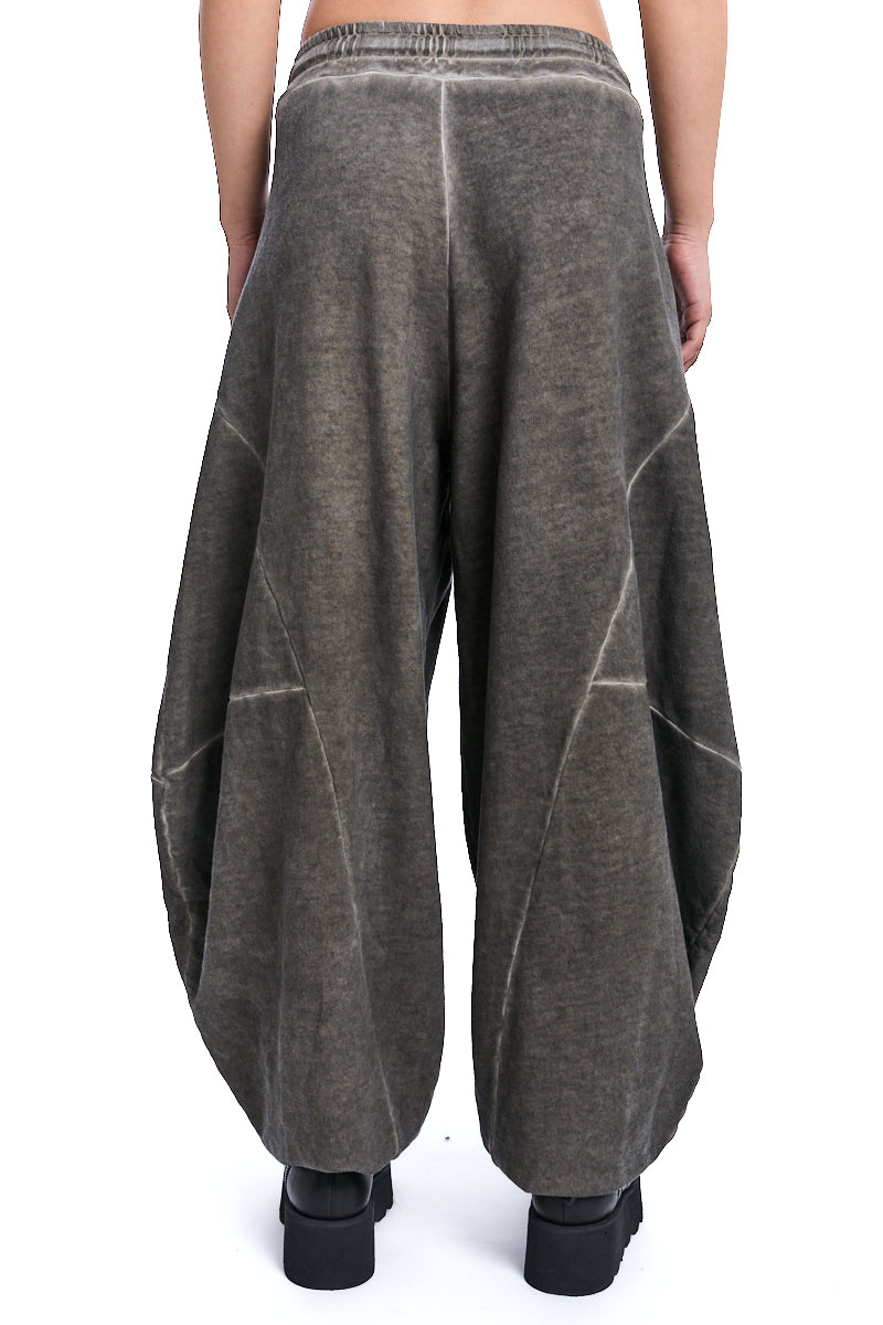 COLD BEIGE BALLOON FLEECE TROUSERS