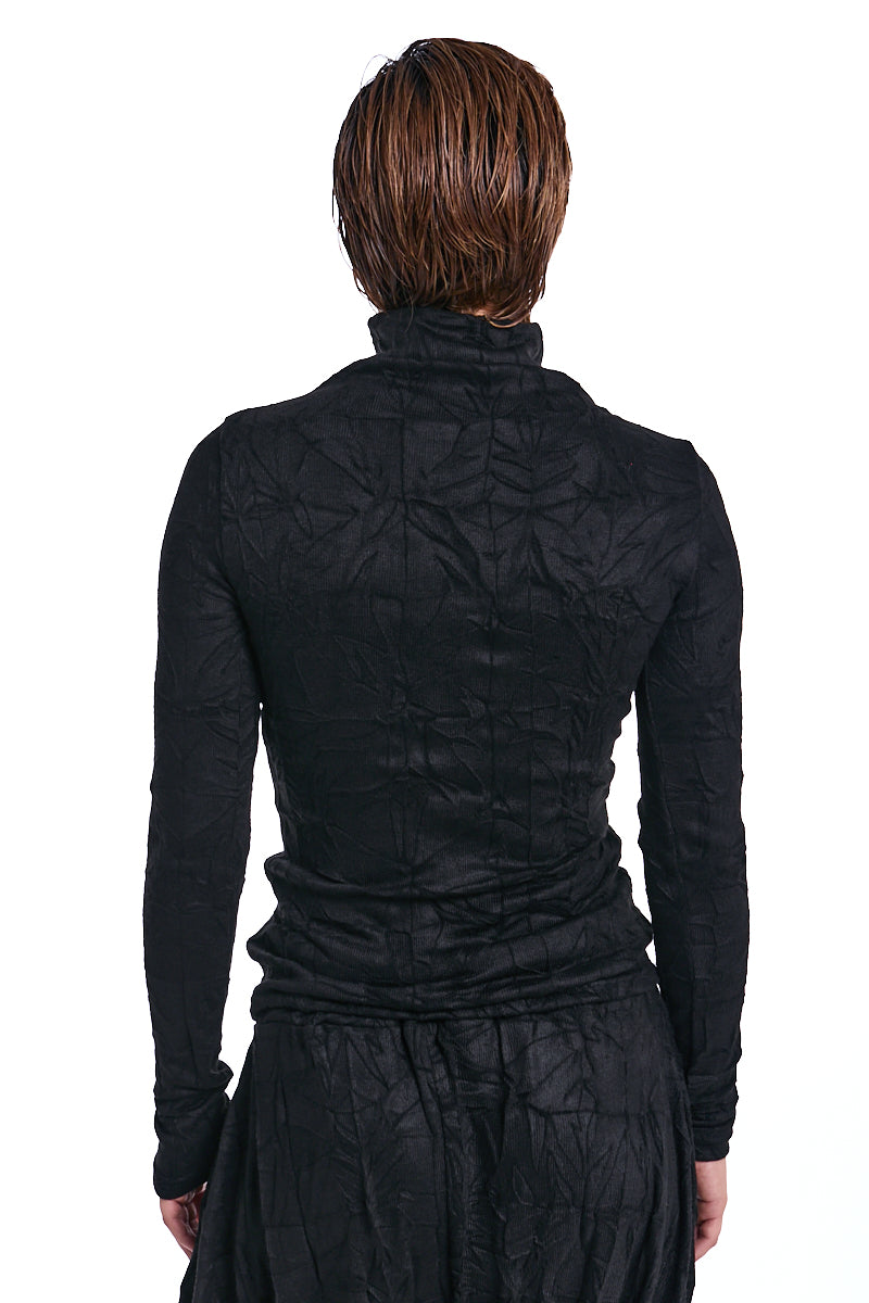 BLACK CRUMPLED JERSEY