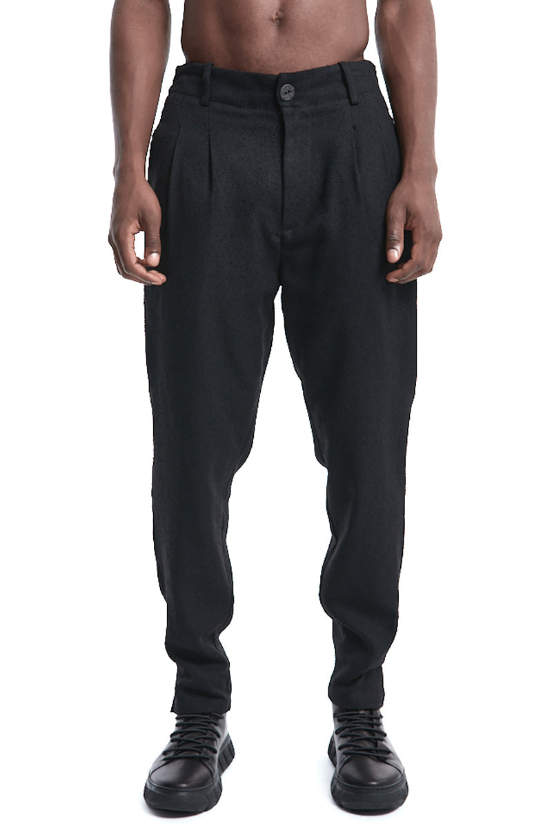 REGULAR FIT BOUCLE TROUSERS