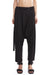 BLACK CROPPED PLEATED PANTS