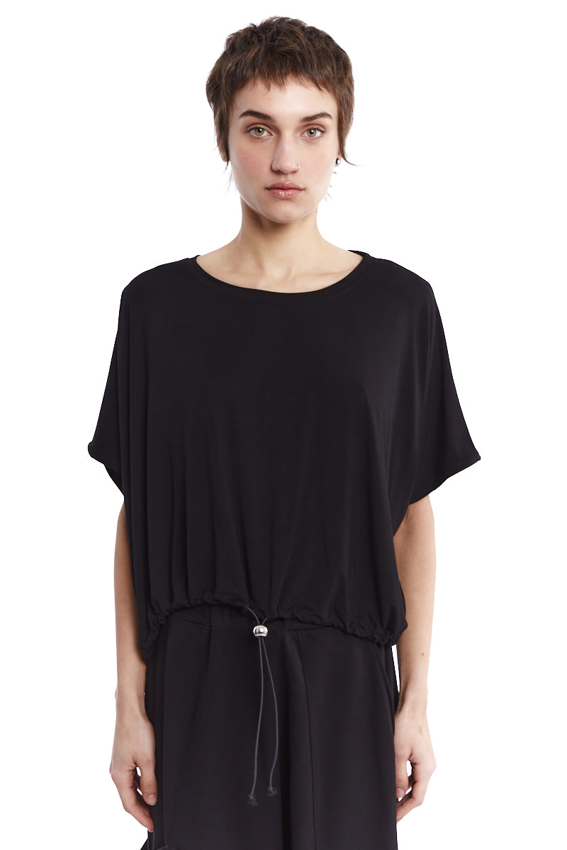 BLACK BAMBOO CROPPED TOP