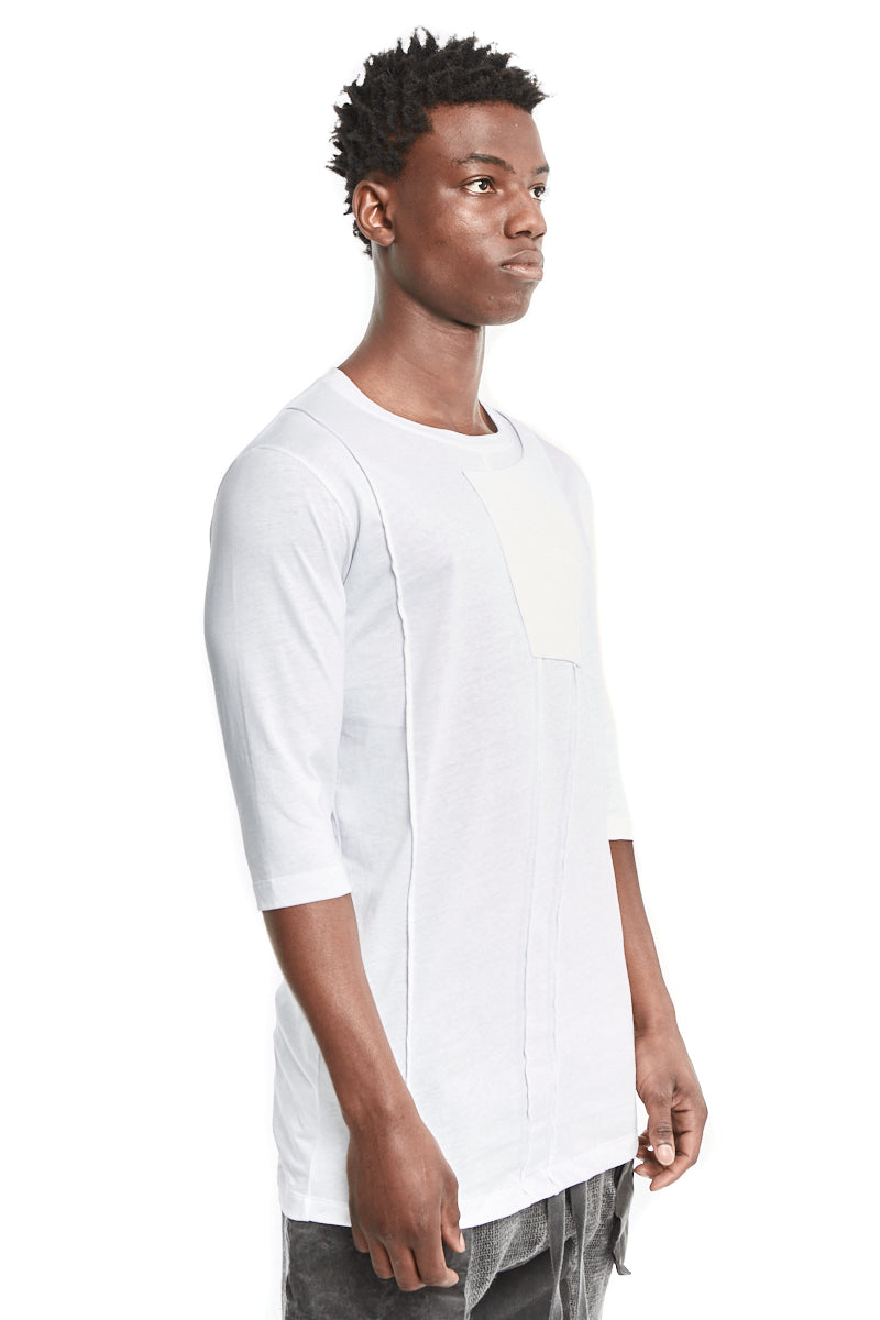 WHITE FRONT FLAP TEE