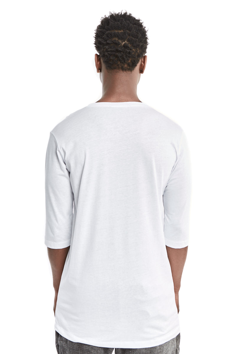 WHITE FRONT FLAP TEE