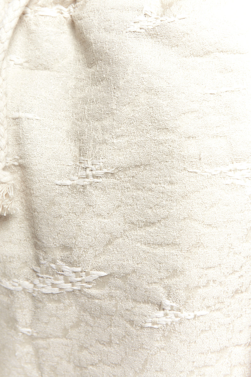 ECRU JACQUARD OVERSIZE SHORTS