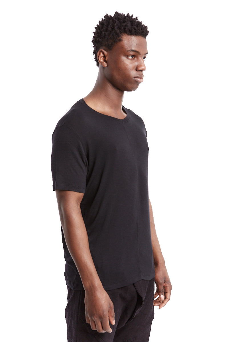 BLACK SILK VISCOSE TOP